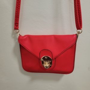 Unbranded Red Leather Crossbody Bag
